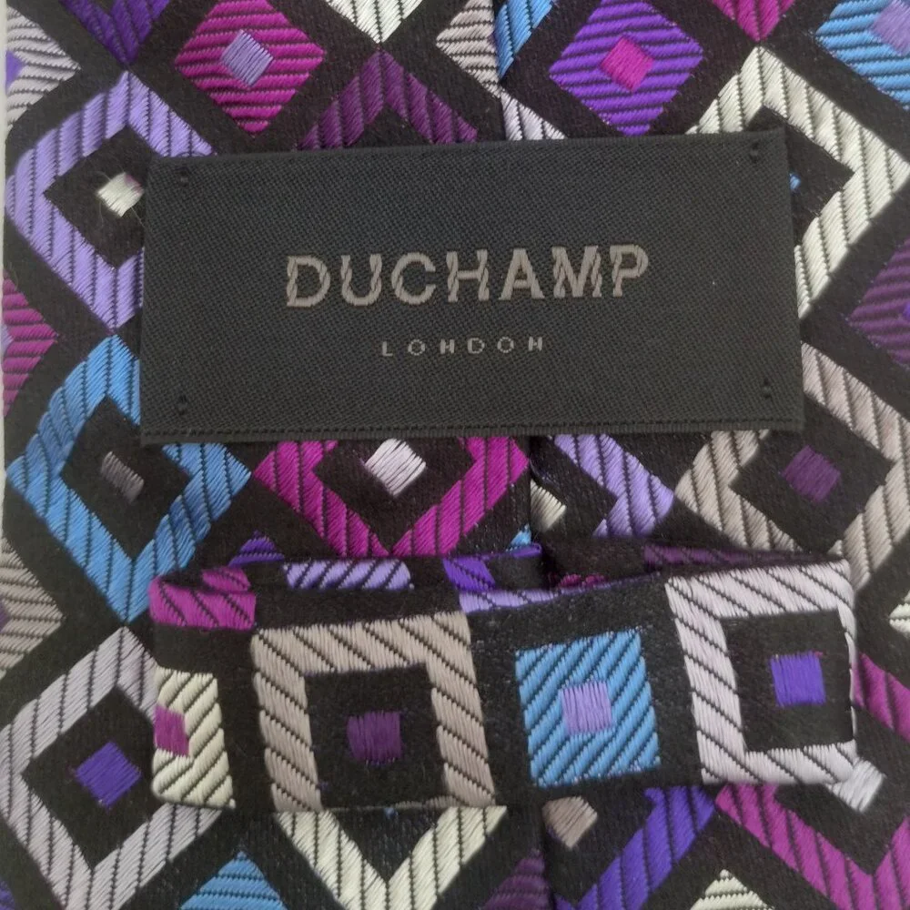 Duchamp London Silk Handmade Geometric Multi Color Tie
